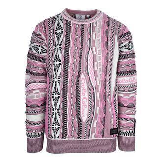 Carlo Colucci 3D Knit Trui - Heren - Truien - Roze - Maat: S Katoen
