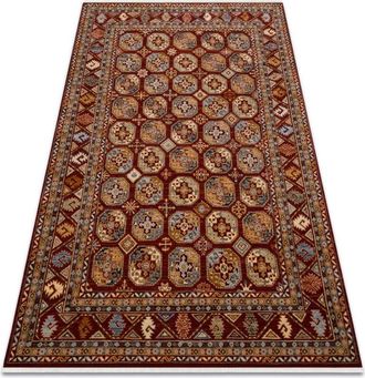 RugsX Rugsx - Carpet Wool keshan fringe, Ornament, frame oriental 7874/53588 claret red 80x145 cm