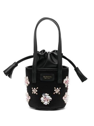 Giambattista Valli crystal-embellished tote bag - women - Silk/Viscose - One Size - Black