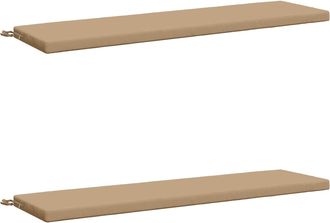 vidaXL Cojines Para Banco De 2 Piezas Soest 2 Uds. 100% Poli&eacute;ster Vidaxl