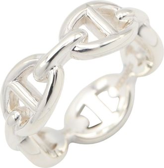 Herm&egrave;s Silver Silver 925 Band Ring (Pre-Owned)