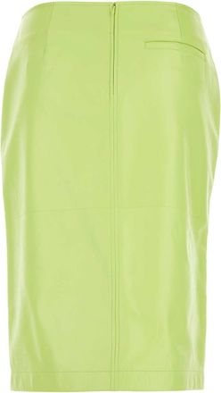 Bottega Veneta Womens Fluo Yellow Shearling Skirt Sheepskin - Size EU 34 (Womens)