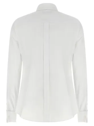Dolce & Gabbana Tuxedo-Inspired Textured Plastron Shirt - white