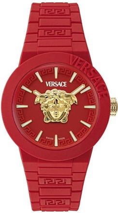 Versace V-Pop Quartz Red Dial Mens Watch VEEFA0124