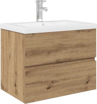 vidaXL Mueble para lavabo con lavabo integrado y grifo roble artesanal vidaXL