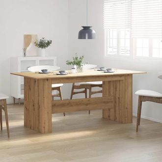 Berkfield Home Dining Table Artisan Oak 180x90x76 cm Engineered Wood in Brown | Size: 180 x 90 x 76 cm