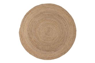 Woood Alfombra redonda en tejido de yute beige D150