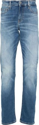 Calvin Klein Jeans faded slim-cut jeans - men - Cotton/Polyester/Spandex/Elastane - 31/34 - Blue