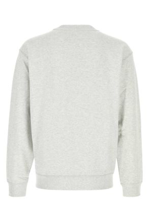New Balance Mens Melange Grey Cotton Blend Sweatshirt Ashheather Exterior: Maglie