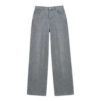 Dondup Broeken, Dames, Grijs, W28, Wijde broek