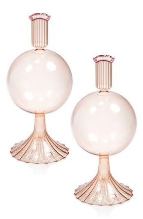 Zodax Treviso Bulb Set of 2 Vases in Peach/Purple at Nordstrom Rack