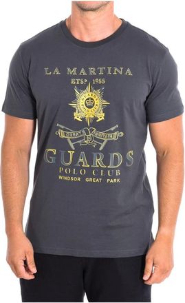 La Martina T-shirt met korte mouwen - Heren - T-shirts - Grijs - S - Katoen - Tops