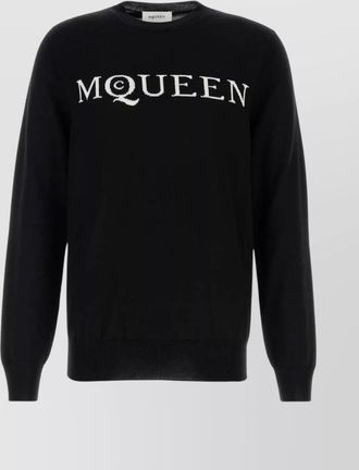 Alexander McQueen wool logo-print jumper