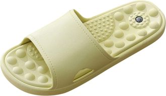 Generic Women Summer Platform Slippers with Foot Massage Non Slip Sole for Home and Bathroom Comfortable Couple Solid Color Design (Green, 6)