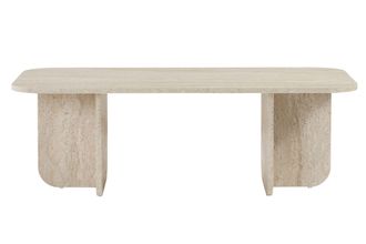Hanah Home Mesa De Centro De Madera <> 120 X 60 X 41 Cm - Travertino