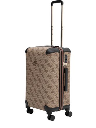 Guess Co logo-print luggage - women - Polyester - One Size - Neutrals
