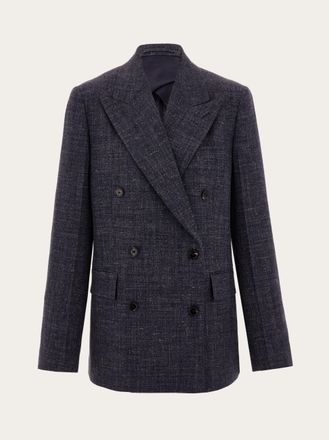 Ferragamo Women Double breasted blazer Blue