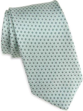 David Donahue Neat Floral Medallion Silk Tie in Green at Nordstrom