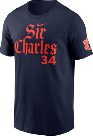 Nike Charles Barkley Auburn Sir Charles Nike Mens College T-Shirt in Blue | N19941SAUN-QNK
