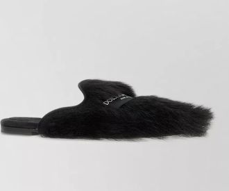 Dolce & Gabbana fur texture flat sole home slippers