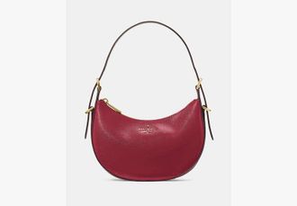 Kate Spade New York Nova Textured Patent Leather Small Crescent Shoulder Bag