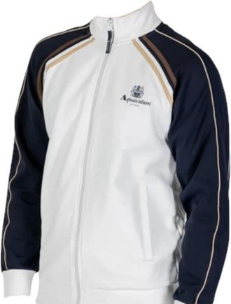 Aquascutum Volledige Rits Sweatshirt - Heren - Vesten met rits - Wit - XL - Katoen - Hoodies & sweatvesten