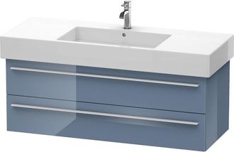 Duravit Duravit X-large M&oacute;dulo Mural 6354, 2 Cajones, 1200mm, Para Vero, Color (frente/cuerpo): Laca De Alto Brillo Stone Blue - Xl635404747
