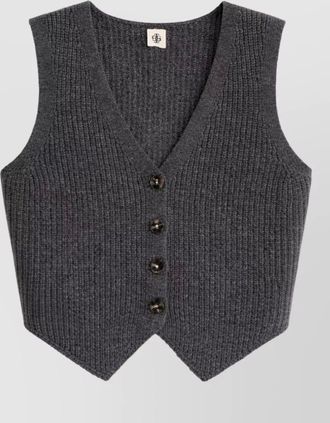The Garment wool cashmere cropped knitted vest