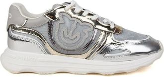 Pinko Zoe 18A Sneaker Mirror/Mesh/Patent - female - PINKO - Sneakers - Gray - 4 UK - Shoes