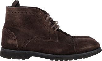 Tom Ford Laser Cut Lacer-Up Chukka Boots in Brown Suede