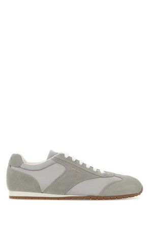 Prada Grey Solid Collection Sneakers