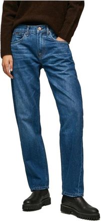 Pepe Jeans London Klassieke Straight Leg Jeans - Dames - Regular Fit Jeans - Blauw - W26 L30 - Katoen - Jeans