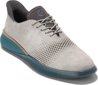 Cole Haan 6.ZeroGrand Laser Wing Oxford in Ultimate Gray Nubuck /Raven at Nordstrom, Size 10.5
