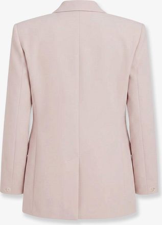 Frankie Shop Womens Blazer Monterey Structured Pink Wool Blend Blazers Jacket