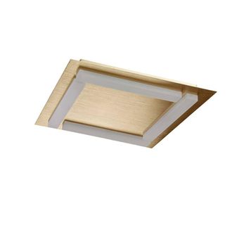 Netlighting Verona Square Ceiling 4 Light 20W LED 1800lm Gold Frosted Acrylic
