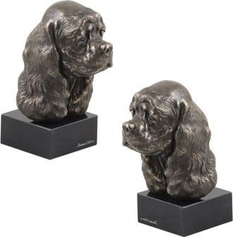 OEM Cocker Spaniel Americano: Estatuilla De Perro, Busto Sobre Base De Piedra, Escultura, Trofeo Para Exposici&oacute;n De Perros De Art-dog