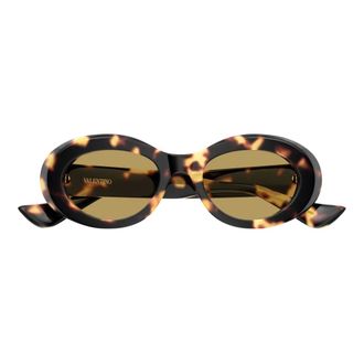 Valentino Ovale Zonnebril - Dames - Accessoires - Bruin - Maat: 50 MM