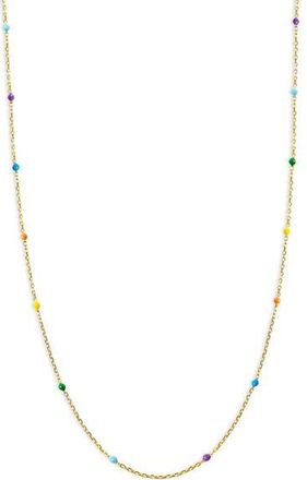 Argento Vivo Enamel Bead Station Necklace in Gold/Multi at Nordstrom