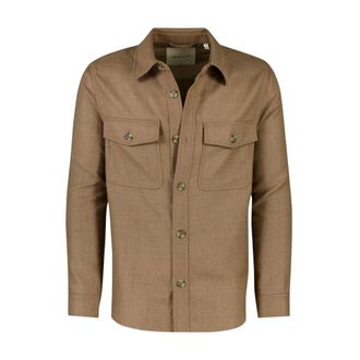 GANT Overhemden, Heren, Bruin, 3Xl, Katoen, Wool Blend Overshirt