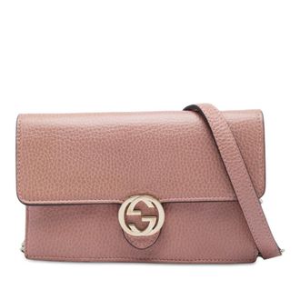 Gucci Pre-owned Gucci Dollar Calfskin Interlocking G Wallet on Chain Ladies RTHN5L298NGTU9YK