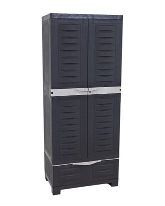 Sunnydaze Storage Cabinet With 3 Adjustable Shelves & Lockable Doors