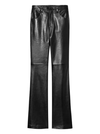 Nili Lotan Joan leather trousers - women - Lamb Skin - 6 - Black