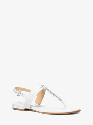 Michael Kors Marcia Embellished Leather Sandal