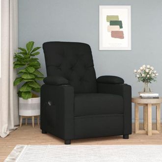 vidaXL Vidaxl Sill&oacute;n Reclinable El&eacute;ctrico De Tela Negro