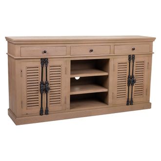 Wanderlust Deco Aparador De Madera Y Metal Marr&oacute;n 173x41x89