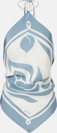 Sir. Lilou halterneck silk top