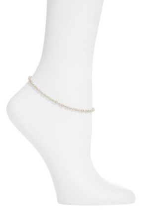 Set & Stones Bowie Freshwater Pearl Anklet in Ivory at Nordstrom