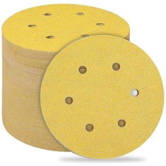 OEM Discos Abrasivos De 150 Mm, 40 Almohadillas De Lijado Redondas Con 6 Orificios, Grano 40, Para Lijar, Pulir Y Eliminar &Oacute;xido Con Lijadoras Orbitales A