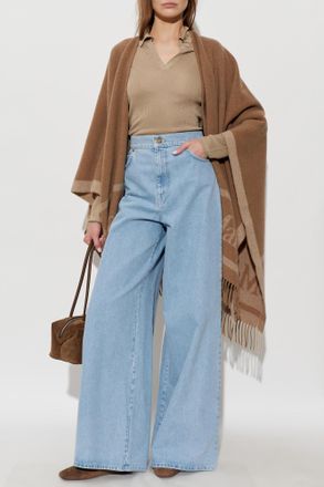 Max Mara Wool Poncho Hilde, Womens, Brown