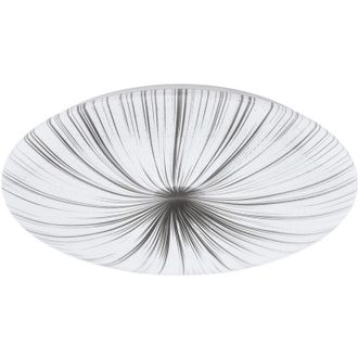 Eglo Plafoniera Contemporanea Nieves Acciaio Bianco 7 Luci Led Integrato 4,4W